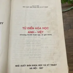 Từ điển hóa học Anh Việt; khổ lớn ; gần 1200 trang  1035185