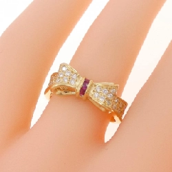 Nhẫn ruby K18YG hình ruy băng 0.06CT 669123