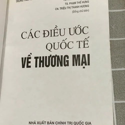 CÁC ĐIỀU ƯỚC QUỐC TẾ VỀ THƯƠNG MẠI - SÁCH LUẬT VIỆT NAM 545918