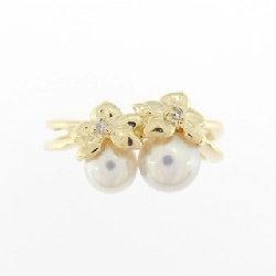 Nhẫn ngọc trai Akoya K18YG hoa 671040