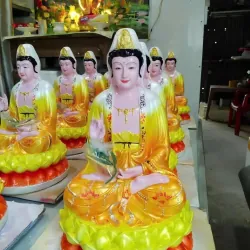 Tượng Phật Quan Thế Âm Bồ Tát Ngồi 30 vàng composite