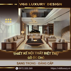 [🌟 ĐẲNG CẤP] Thiết Kế Nội Thất Gỗ Óc Chó Cho Biệt Thự Thông Tầng