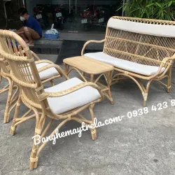 Bàn ghế mây tre đan 712100