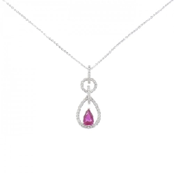 K18WG Dây chuyền Ruby 0.48CT - Hàng hiệu Chính hãng