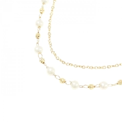 K18YG 2WAY Ngọc trai nước ngọt Dây chuyền - Hàng hiệu Chính hãng 847660