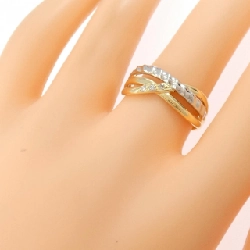 Nhẫn kim cương K18YG/PT900 0.03CT 667078