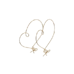 K10YG Bông tai hình trái tim - Hàng hiệu Chính hãng