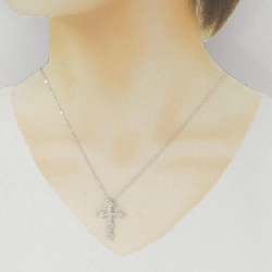 K18WG Dây chuyền kim cương chéo 0.52CT - Hàng hiệu Chính hãng 859885