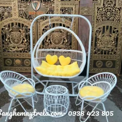 Ghế xích đu đôi mây nhựa 675056