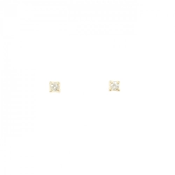 K18YG Solitaire Bông tai Kim cương - Hàng hiệu Chính hãng