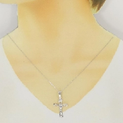 K18WG Dây chuyền hình chữ thập - Hàng hiệu Authentic 859891