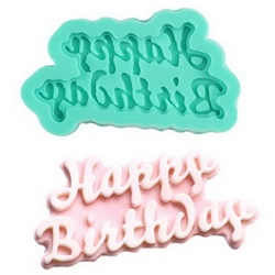 Khuôn silicon làm rau câu, socola Happy Birthday - Mã số 1107 338325