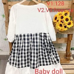 Đầm big size babydoll caro 13799