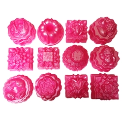 Bộ 10 khuôn rau câu trung thu - Khuôn hồng loại 10 cm - Mã số 1042 336056