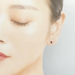 K18YG Bông tai Ruby 0.61CT - Hàng hiệu Chính hãng 868601