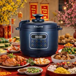 🍲 NỒI ÁP SUẤT ĐIỆN KALITE KPC4066 – 4IN1, LÒNG NỒI 2 LỚP CERAMIC SIÊU CHỐNG DÍNH ⚡