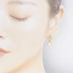 K18YG Bạch Ngọc Trai Bông Tai 9.3mm - Hàng hiệu Chính Hãng 872912