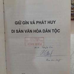 GIỮ GÌN VÀ PHÁT HUY DI SẢN VĂN HÓA DÂN TỘC 335254