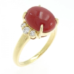 Nhẫn San Hô K18YG - Hàng hiệu Chính hãng