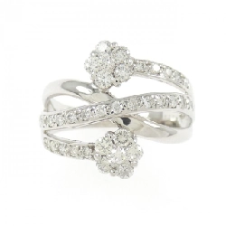 Nhẫn kim cương hoa K18WG 0.52CT 668819