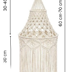 CHỤP ĐÈN TREO THỦ CÔNG MACRAME - TRANG TRÍ NHÀ CỬA 11341