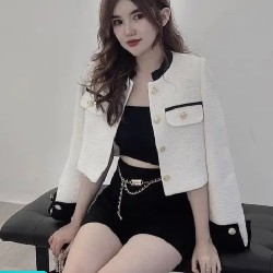 Áo khoác dạ kiểu croptop 25602