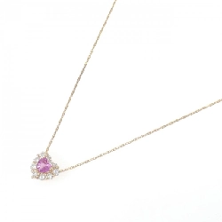 K18PG Dây chuyền hình trái tim Sapphire 0.59CT - Hàng hiệu Chính hãng 857416