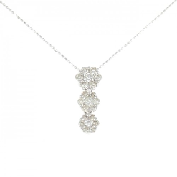 K18WG Hoa Kim Cương Dây Chuyền 1.00CT - Hàng hiệu Chính hãng