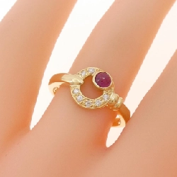 Nhẫn Ruby K18YG 0.24CT - Hàng hiệu Chính hãng 853750