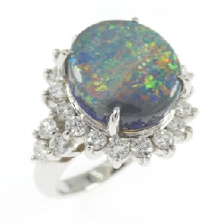 Nhẫn Opal Đen PT900 4.87CT - Hàng hiệu Chính hãng