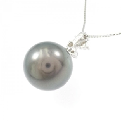 K18WG Ngọc trai đen dây chuyền 13.2mm - Hàng hiệu Chính hãng 856587