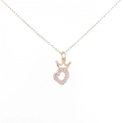 K10PG Vương miện × Trái tim Dây chuyền Sapphire 0.09CT - Hàng hiệu Chính hãng