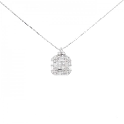 K18WG Dây chuyền kim cương 0.75CT - Hàng hiệu Chính hãng
