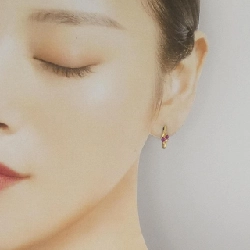 K18YG Bông tai Ruby - Hàng hiệu Chính hãng 864454