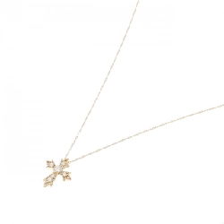 K18PG Dây chuyền kim cương hình chữ thập 0.13CT - Hàng hiệu Chính hãng 868005