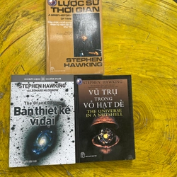 COMBO STEPHEN HAWKING: Bản thiết kế vĩ đại- Vũ trụ trong vỏ hạt dẻ- Lược sử thời gian