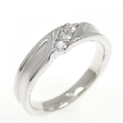 Nhẫn kim cương ba viên K14WG 0.10CT