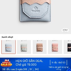 Ví nữ yuumy xanh y hình 12850