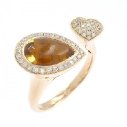 Nhẫn Citrine hình trái tim K18PG 1.88CT - Hàng hiệu Authentic