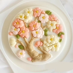 Khuôn rau câu sinh nhật, cưới hỏi hoa mai – Khuôn hình tròn loại 20 cm - Mã số 1276 342153