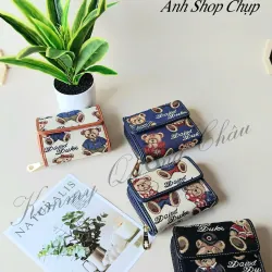 Ví Nữ Ngắn Gập Gọn Ví Đựng Thẻ Đa Năng In Hình Gấu Dễ Thương 574772