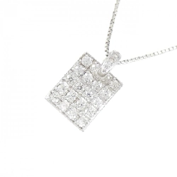 K18WG Pave Diamond Necklace 0.50CT - Hàng hiệu Chính hãng 860132