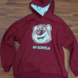 Áo hoodie lót bông, màu đỏ