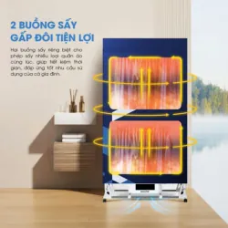 Tủ sấy quần áo KALITE KSD28, công suất 2000W, dung tích 600L, sấy khô nhanh 761331