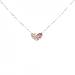 K10PG Heart Sapphire Necklace - Hàng hiệu Authentic