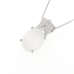 K18WG Mặt đá mặt trăng mèo mắt dây chuyền 5.14CT - Hàng hiệu Chính hãng 859245