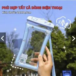 Túi Đựng ĐiệnThoại CHỐNG NƯỚC Viền Phao Hoạt Hình Kèm Dây Đeo 1013698