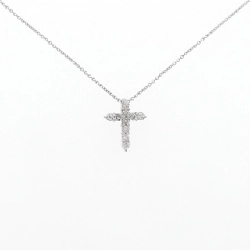 PT/K18WG Dây chuyền kim cương chéo 0.30CT - Hàng hiệu Authentic