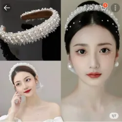 Băng đô ngọc trai làm phụ kiện tóc, chụp hình hoặc cài thường nhật đều được 795747