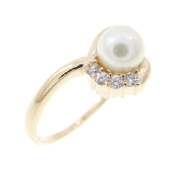 Nhẫn ngọc trai Akoya K18YG 4.5mm - Hàng hiệu Authentic